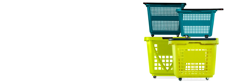 Baskets on wheels